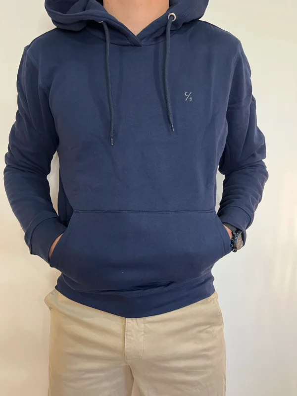 Sweat capuche bleu marine – coton doux Casual Friday - Dream By C