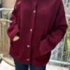 Veste bordeaux femme chic en maille douce - Dream By C