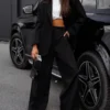Ensemble Blazer Oversize Femme Noir Chic - Dream By C