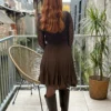 Haut dentelle marron chic à col haut - Dream By C