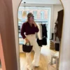 Jean Flare Beige Femme taille haute - Dream By C
