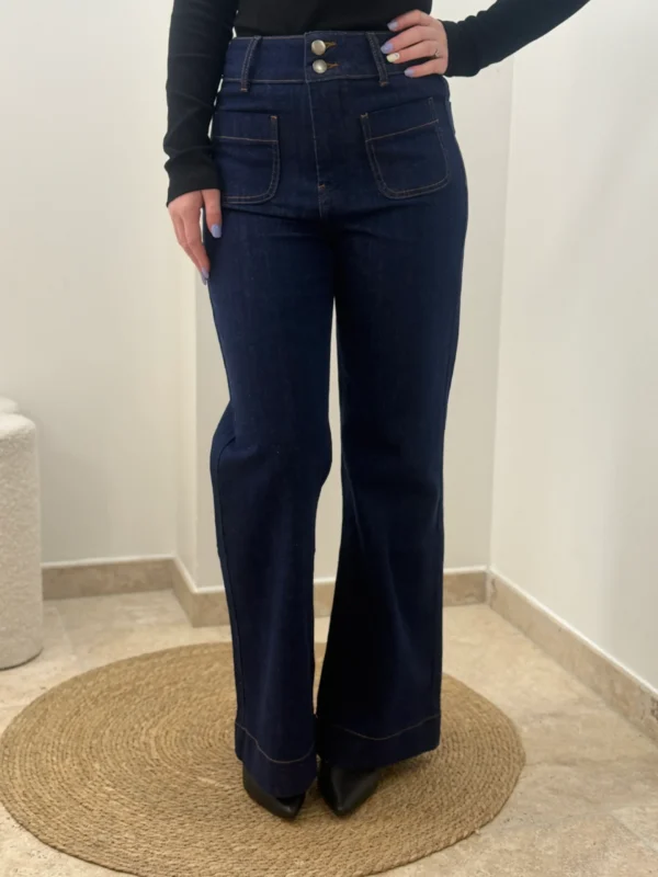 Jean Flare Brut Femme taille haute Elenette - Dream By C