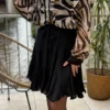 Jupe patineuse noire chic et fluide pour femme - Dream By C