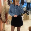 Jupe Short Noire Velours chic et confortable - Dream By C