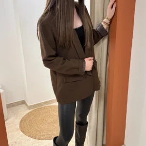 Blazer marron chocolat femme élégant | Dream By C