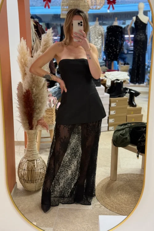 Bustier noir femme élégant maintien poitrine | Dream By C