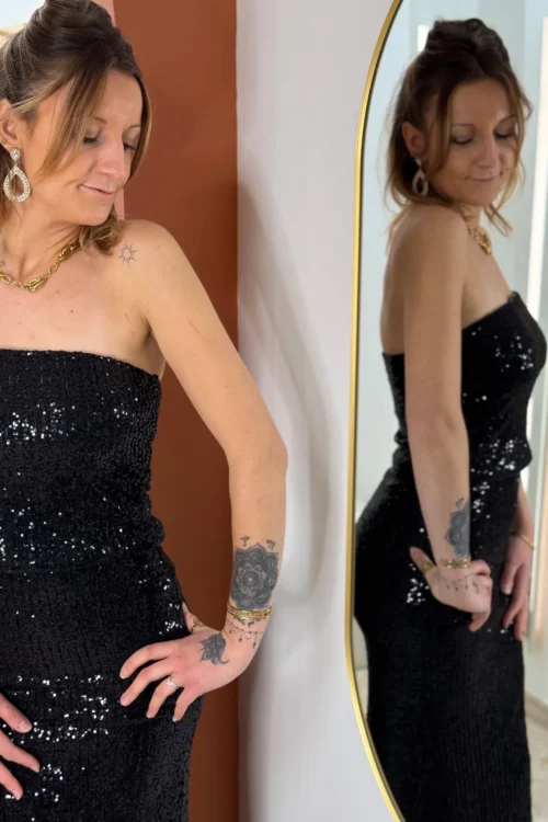 Bustier sequins femme court élégant | Dream By C