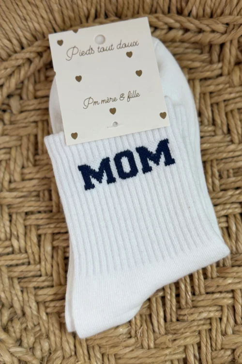 Chaussettes matchy matchy mère fille blanches | Dream By C