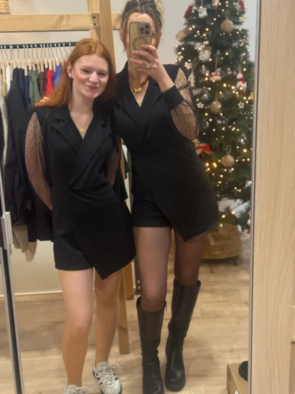 Combishort noire femme habillée taille unique | Dream By C