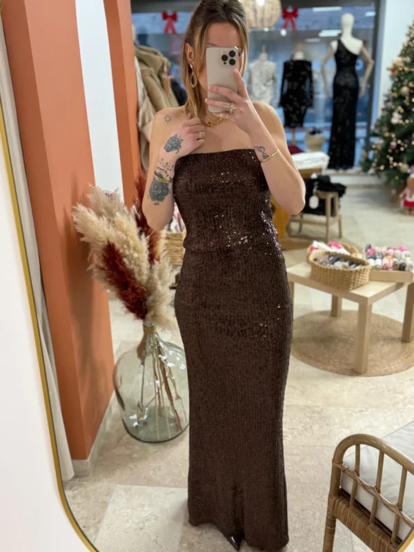 Jupe longue sequins moulante femme élégante | Dream By C