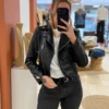 Perfecto noir effet cuir femme, veste tendance | Dream By C