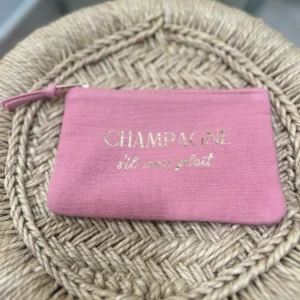 Pochette champagne – Gaze de coton brodée - Dream By C