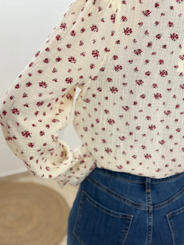 Blouse Femme Liberty Bordeaux En Gaze De Coton | Dream By C