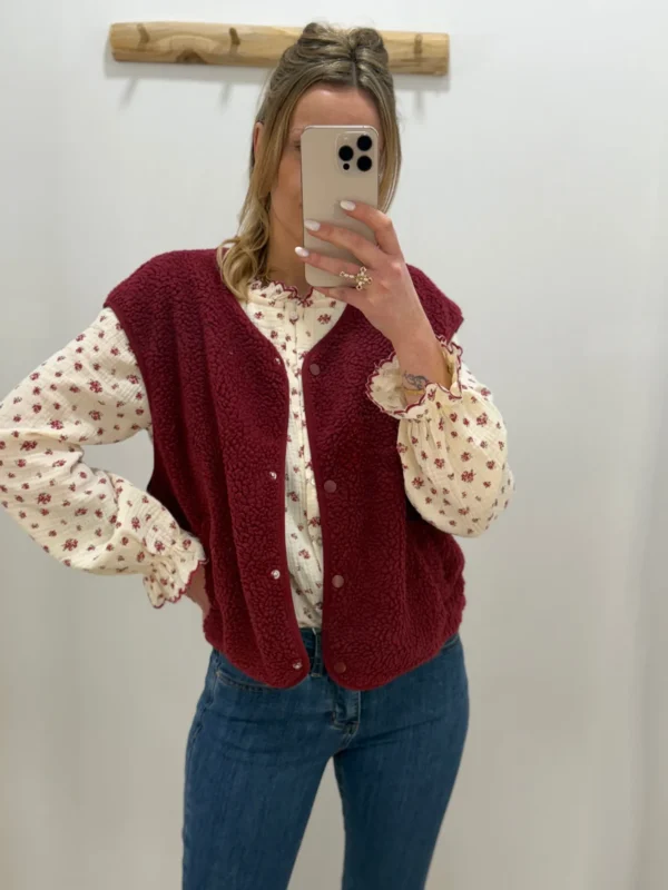 Blouse Femme Liberty Bordeaux En Gaze De Coton | Dream By C