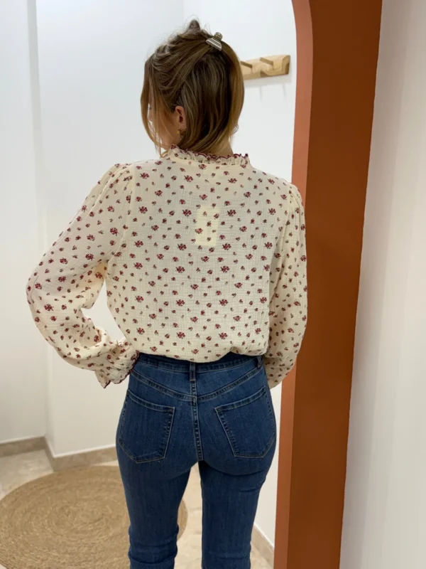 Blouse Femme Liberty Bordeaux En Gaze De Coton | Dream By C