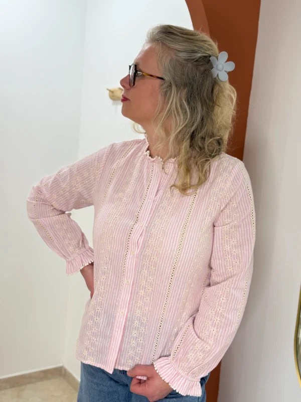 Chemisiers Brodés Rayés – Standards & Pulpeuses | Dream By C