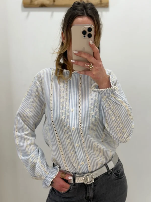 Chemisiers Brodés Rayés – Standards & Pulpeuses | Dream By C