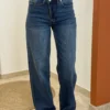 Jean Wide Taille Haute Bleu À Ceinture Croisée | Dream By C