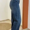 Jean Wide Taille Haute Bleu À Ceinture Croisée | Dream By C
