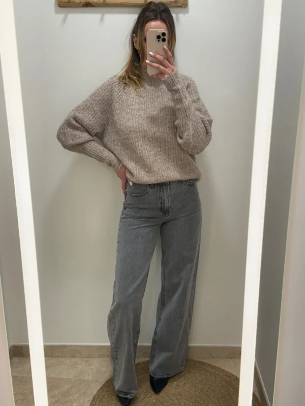 Pull femme col cheminée côtelé – Confort & style | Dream by C