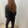 Combinaison jean femme longue ceinturée
