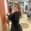 Combinaison jean femme longue ceinturée