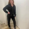 Combinaison jean femme longue ceinturée