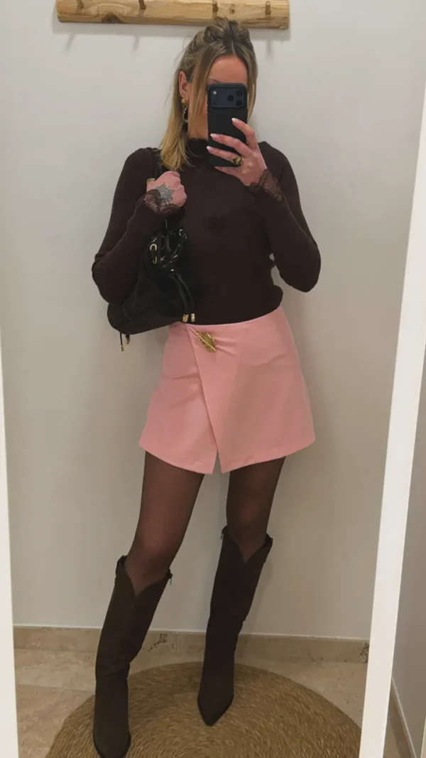 Jupe short femme chic avec bijoux doré - Dream By C