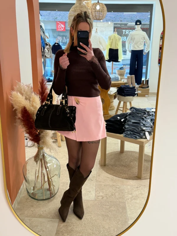 Jupe short femme chic avec bijoux doré - Dream By C