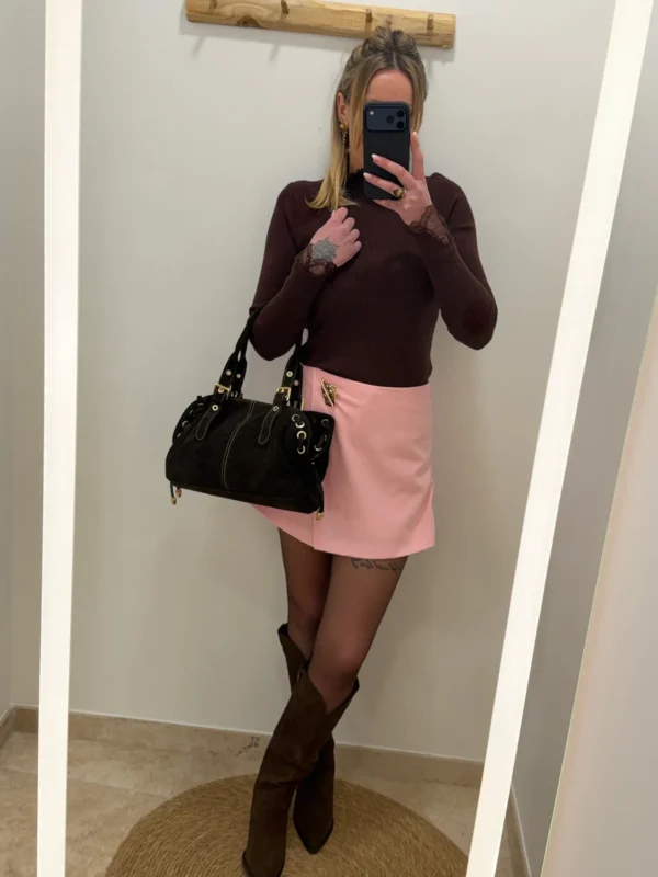 Jupe short femme chic avec bijoux doré - Dream By C
