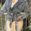 Veste jean femme ceinturée – Oversize & Cœur doré | Dream By C