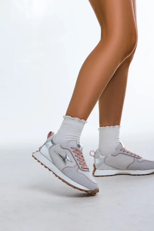 Baskets FLOW Emblem Vanessa Wu argenté