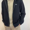 Gilet zippé homme coton noir Casual Friday brodé | Dream By C
