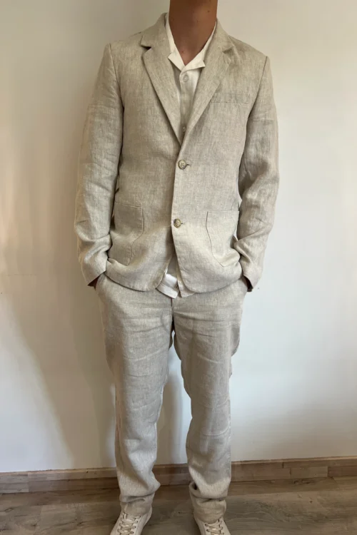 Pantalon lin homme été, blanc ou beige | Dream By C