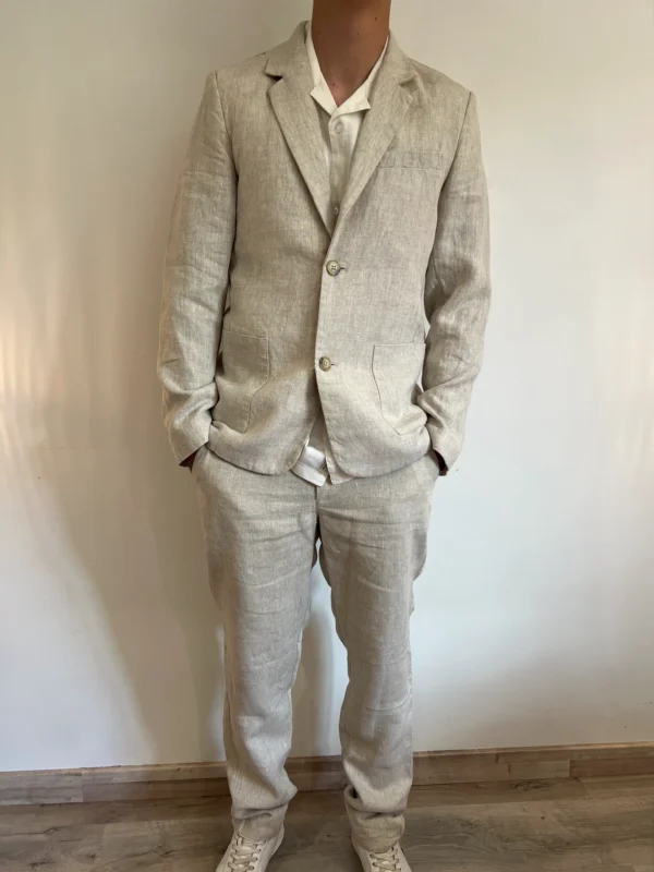 Pantalon lin homme été, blanc ou beige | Dream By C