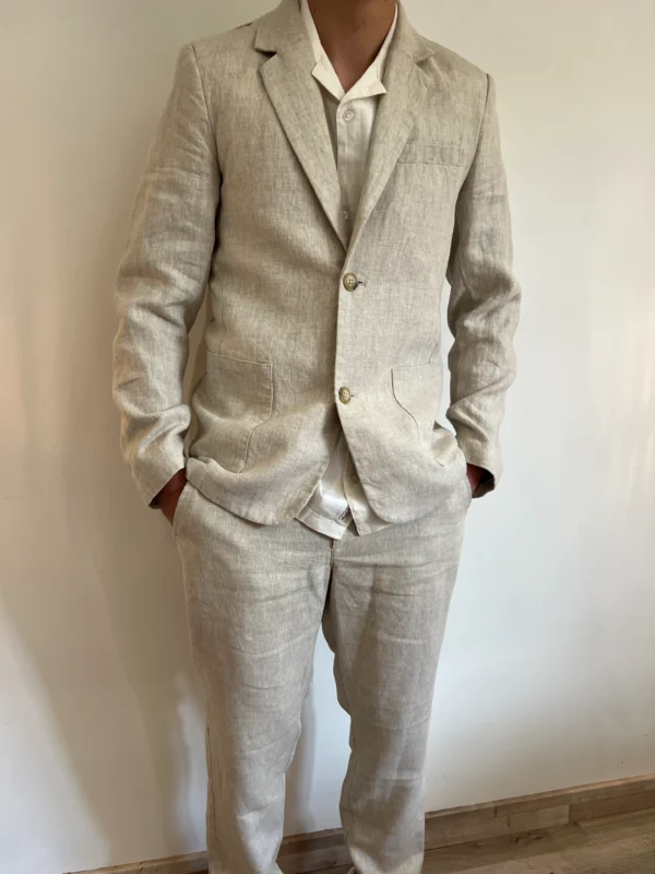 Pantalon lin homme été, blanc ou beige | Dream By C