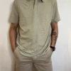 Polo maille homme beige nid d'abeille Casual Friday | Dream By C