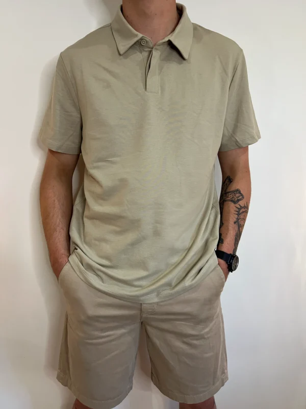 Polo maille homme beige nid d'abeille Casual Friday | Dream By C