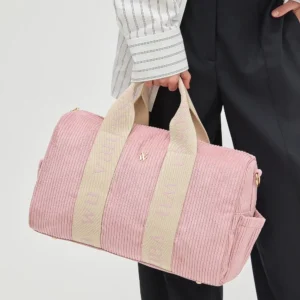Sac Laure rose Vanessa Wu velours côtelé
