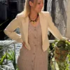 Blazer court femme cintré – Bleu marine camel écru | Dream By C