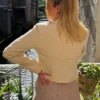 Blazer court femme cintré – Bleu marine camel écru | Dream By C