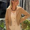 Blazer court femme cintré – Bleu marine camel écru | Dream By C