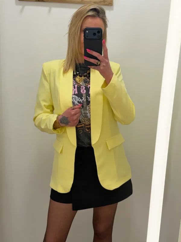 Blazer mi long femme coloré – Cintré manches 3/4 | Dream By C