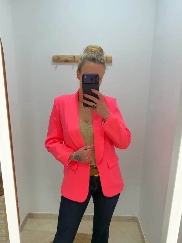 Blazer mi long femme coloré – Cintré manches 3/4 | Dream By C