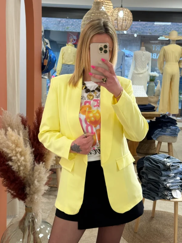 Blazer mi long femme coloré – Cintré manches 3/4 | Dream By C