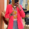 Blazer mi long femme coloré – Cintré manches 3/4 | Dream By C