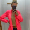 Blazer mi long femme coloré – Cintré manches 3/4 | Dream By C