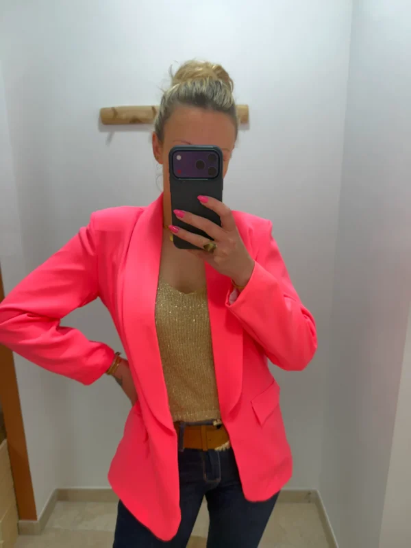 Blazer mi long femme coloré – Cintré manches 3/4 | Dream By C