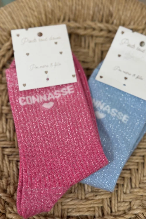 chaussettes-lurex-connasse- Chaussettes originales femme Connasse Lurex — Dream By C