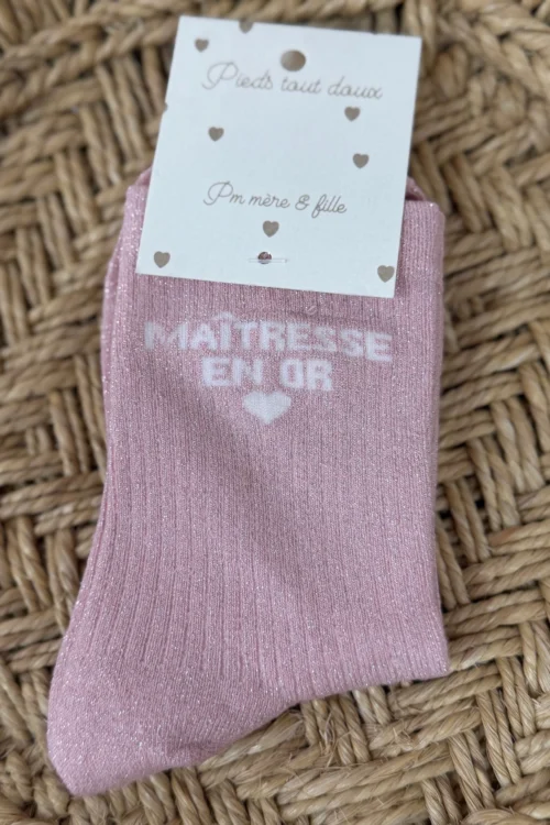 Chaussettes maîtresse en or Lurex — Dream By C